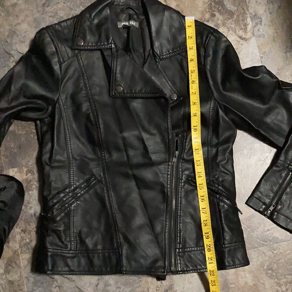 Roz & Ali - Ladies Faux Leather Bomber Jacket - Picture 10 of 10